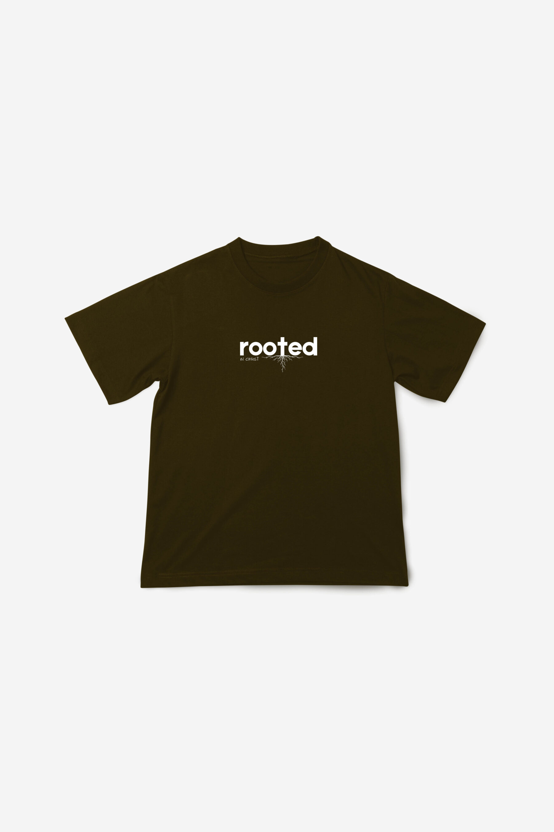 Camiseta Enraizado Em Cristo - Marrom