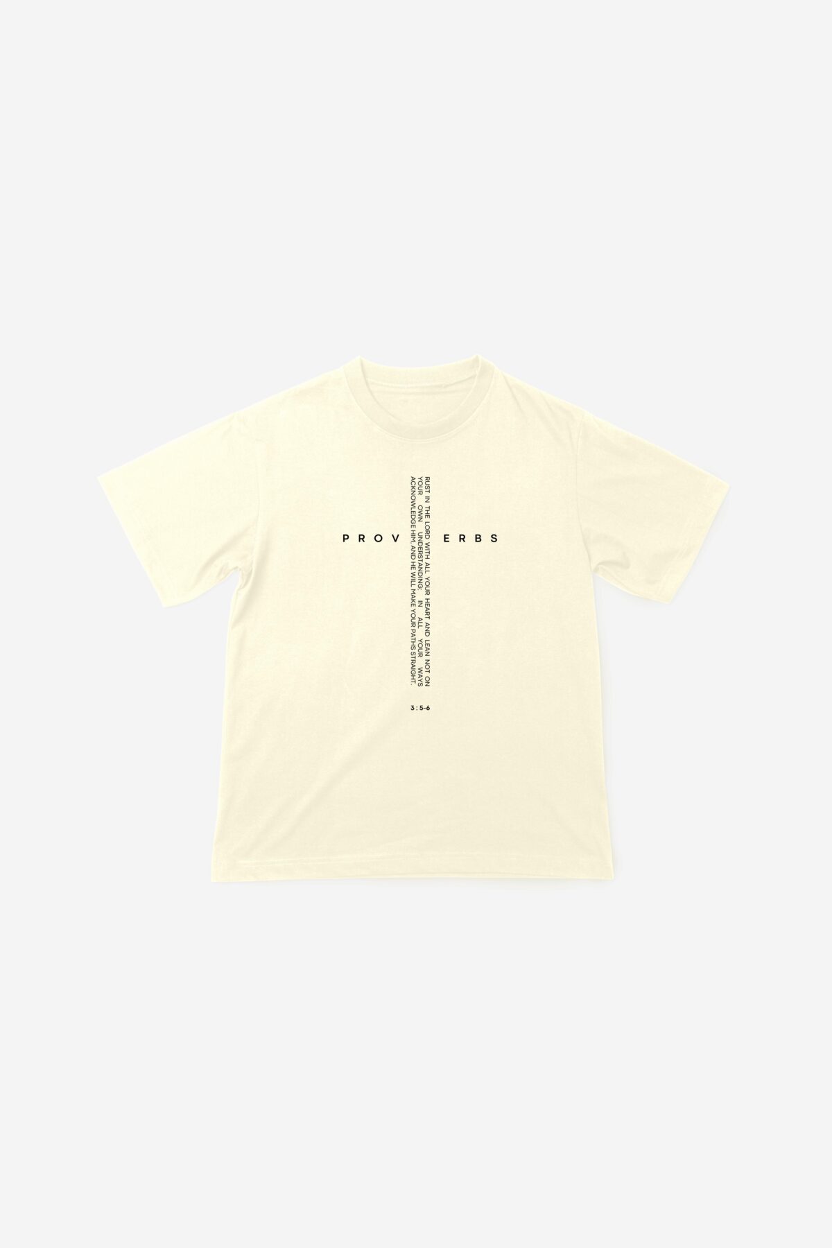 Camiseta Casual Provérbios 3:5-6  - Off White