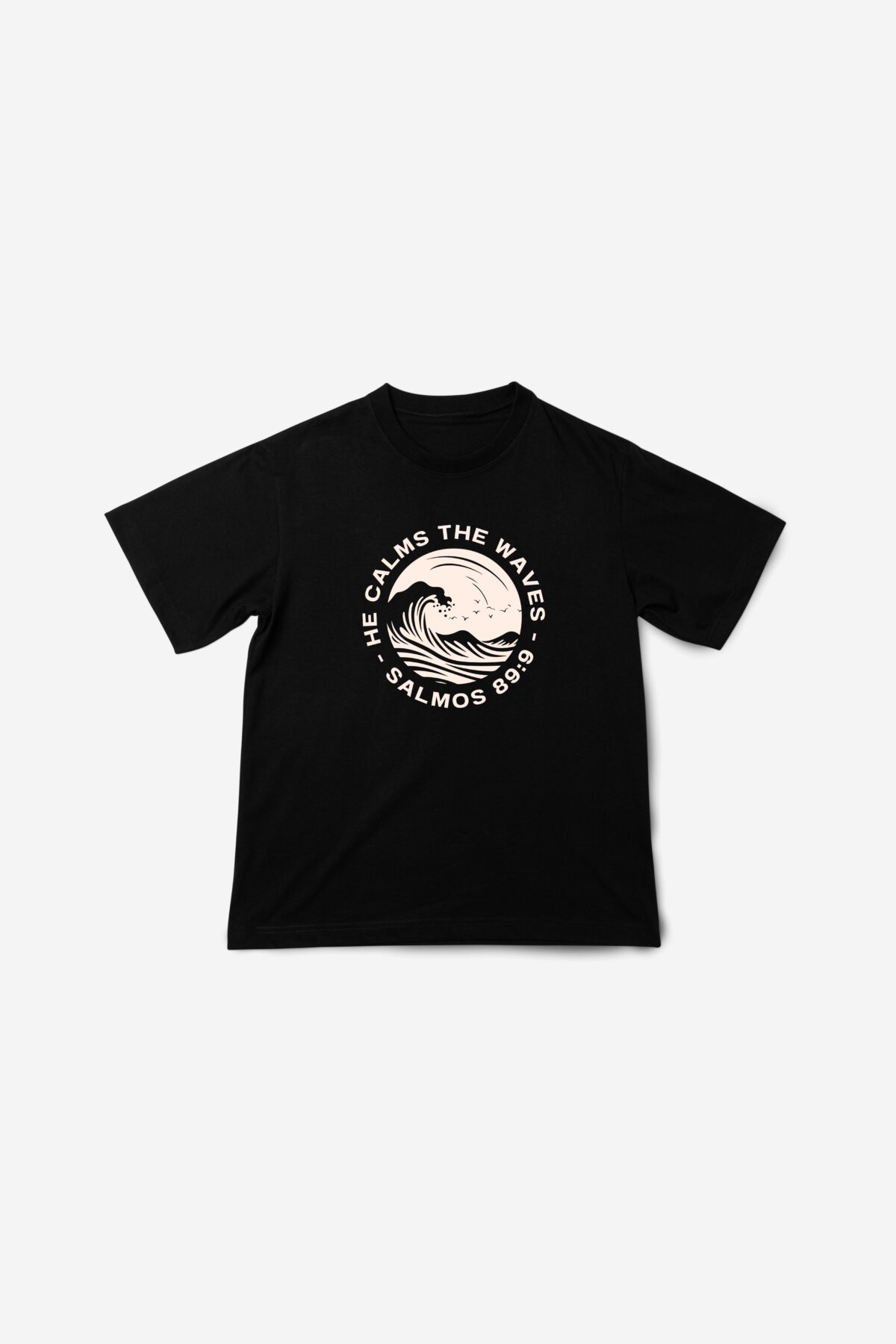 Camiseta Ele Acalma As Ondas - Preta