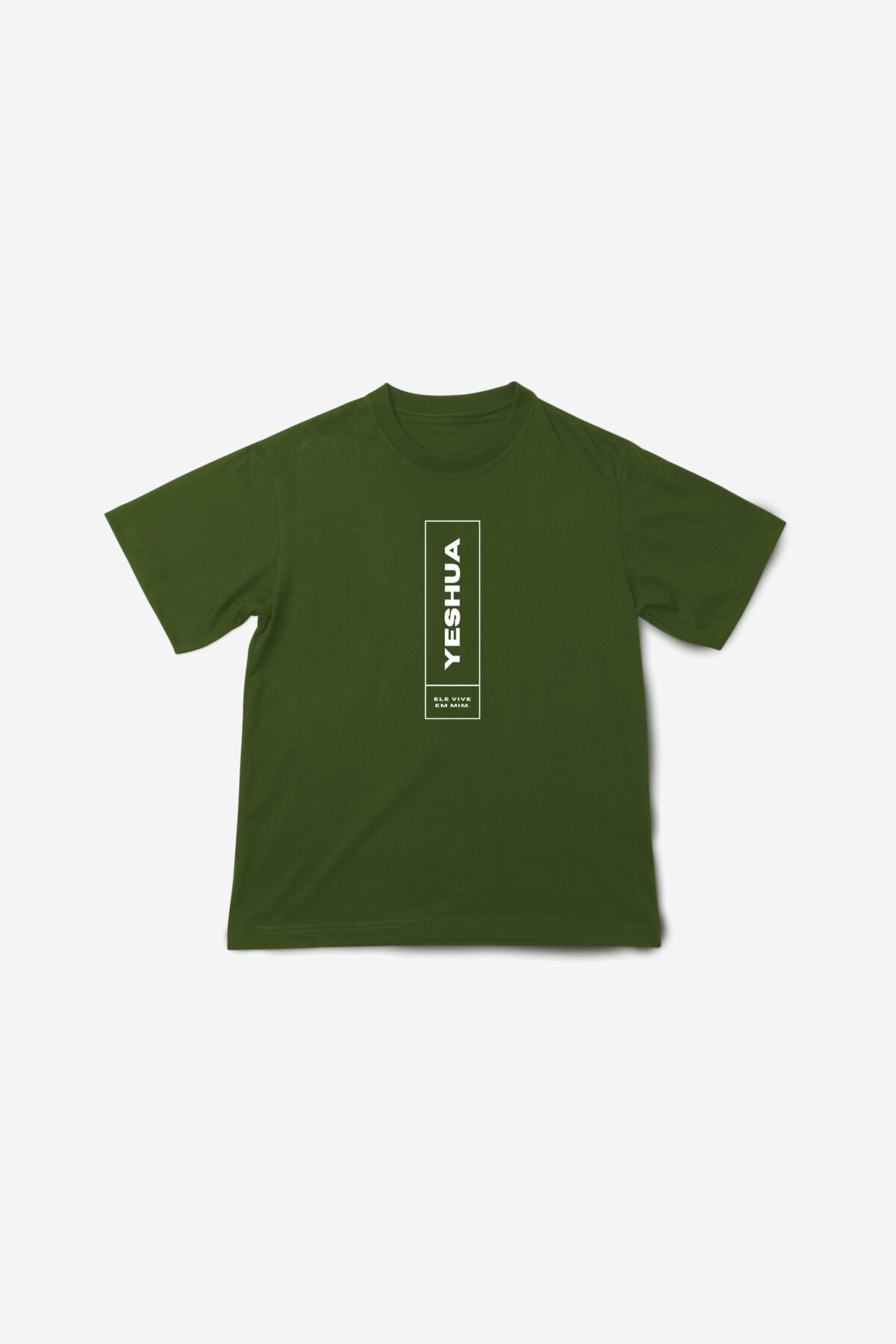 Camiseta Ele Vive Em Mim - Verde Musgo