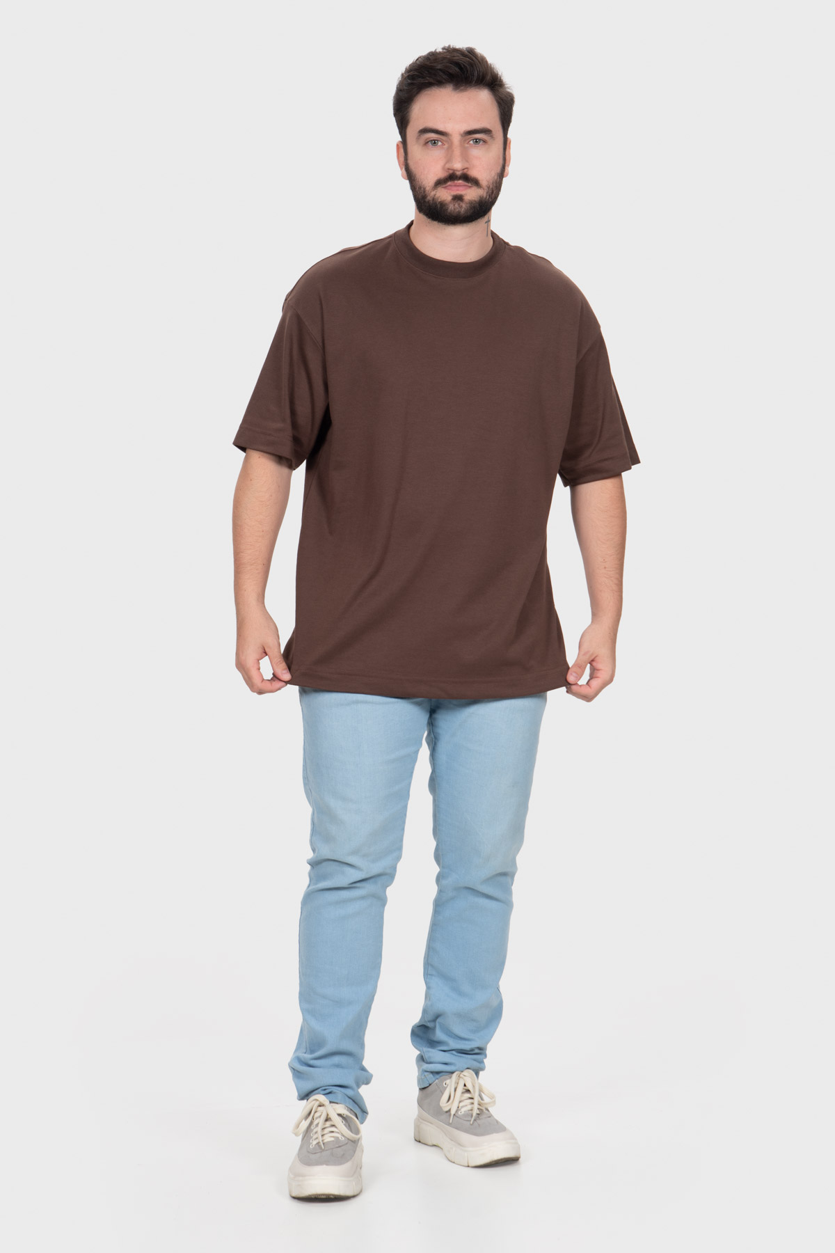 CAMISETA OVERSIZED COTTON LISA MARROM